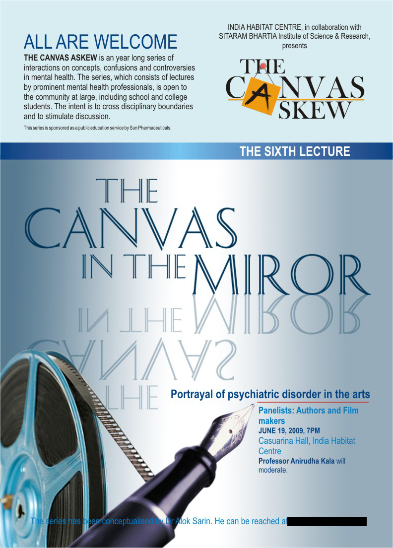 The poster for the session 'The Canvas in the Mirror'