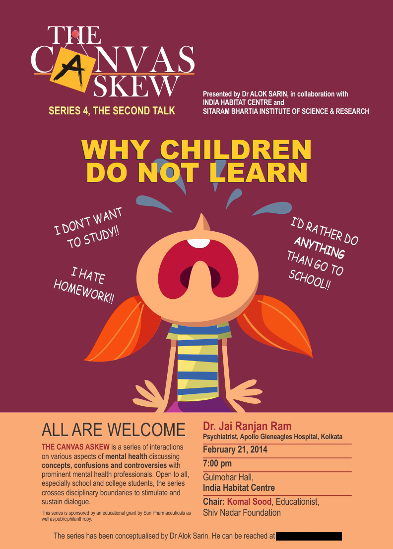 The poster for the session 'Why Children Do Not Learn'