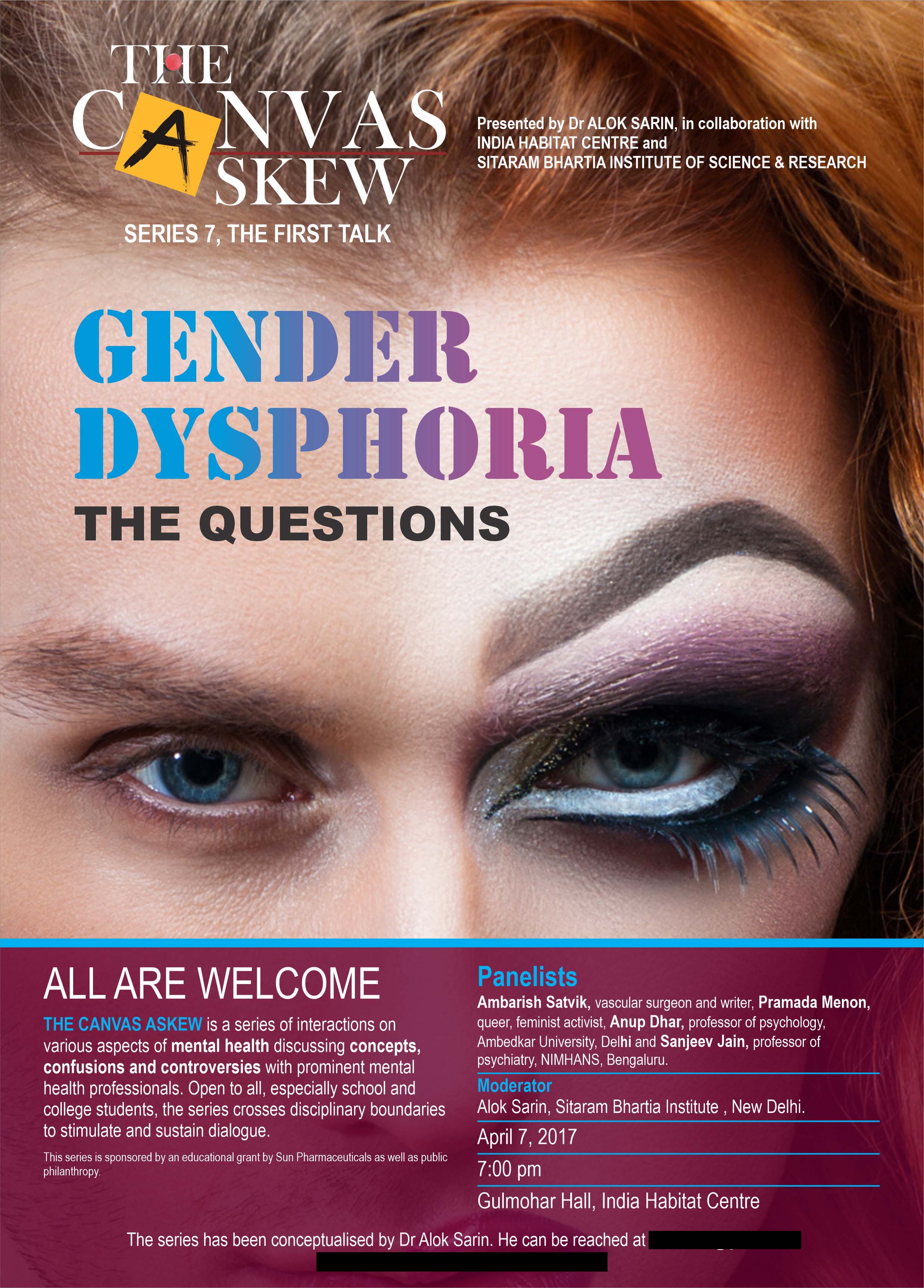 The poster for the session 'Gender Dysphoria'