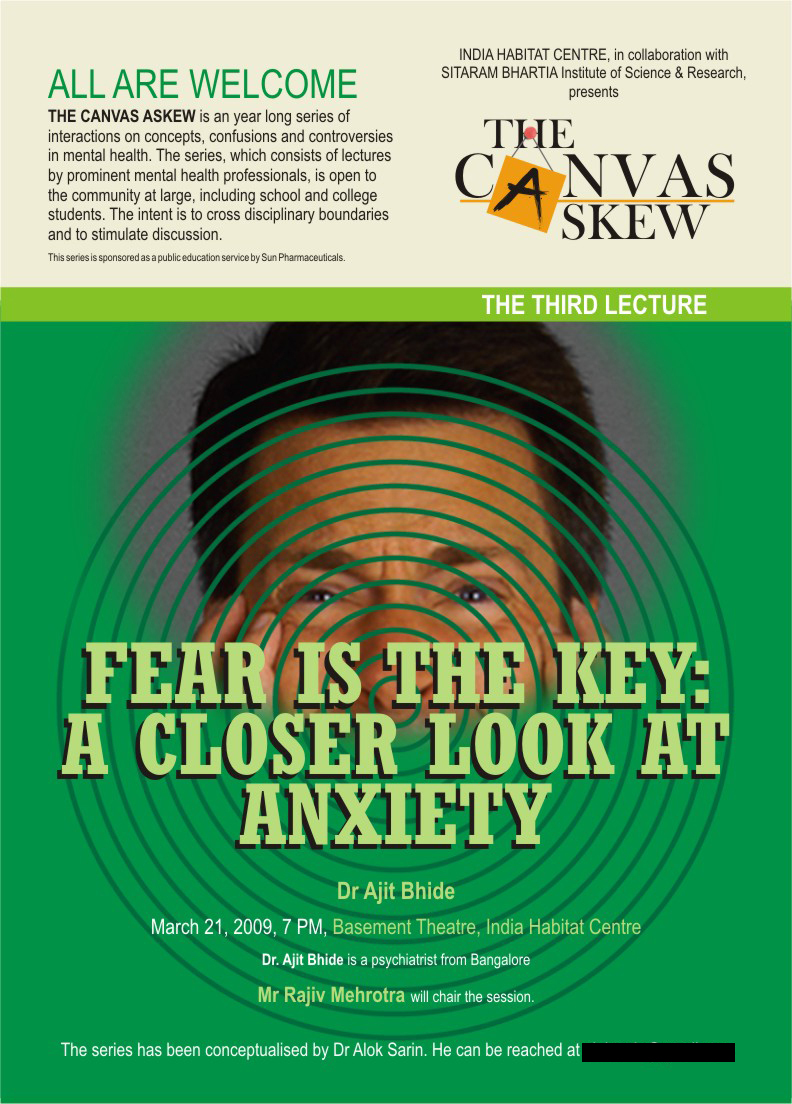 The poster for the session 'Fear is the Key'