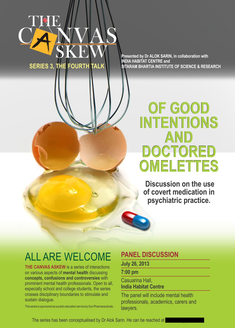 The poster for the session 'Of Good Intentions and Doctored Omelettes'