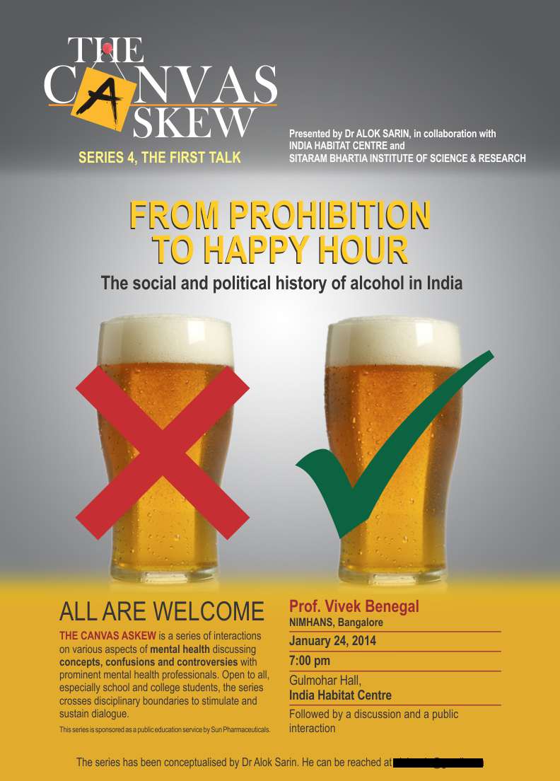 The poster for the session 'From Prohibition to Happy Hour'